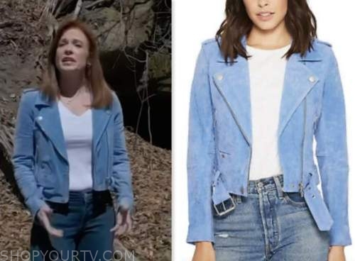 Diana Olick,nbc news daily, blue suede moto jacket