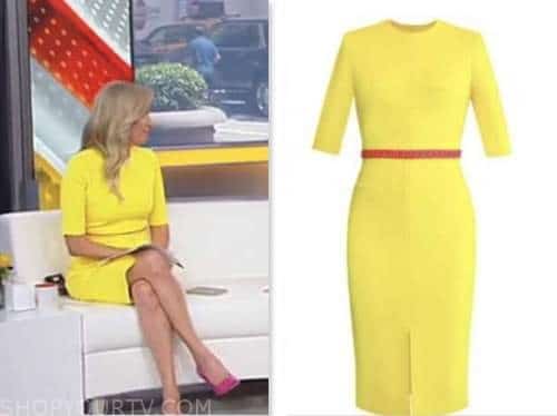 outnumbered, kayleigh mcenany, yellow sheath dress, fox news fashion