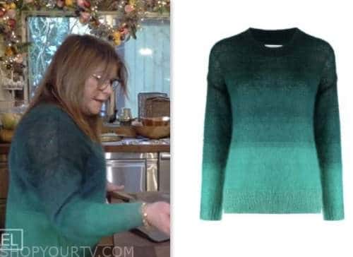 the rachael ray show, rachael ray, teal green ombre sweater