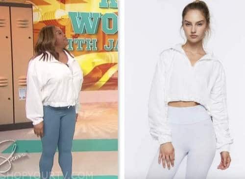 sherri shepherd, sherri, white windbreaker jacket