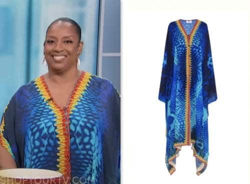 chef melba wilson, blue printed kaftan, sherri