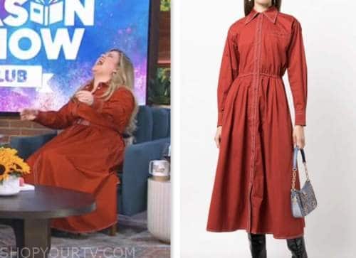 kelly clarkson, the kelly clarkson show, red shirt dress