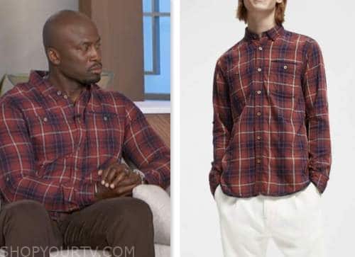 Akbar Gbajabiamila, the talk, red plaid shirt