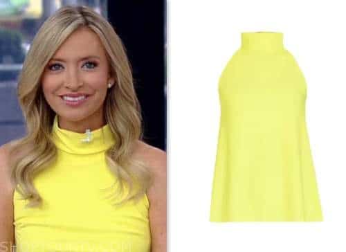 outnumbered, fox news fashion, yellow halter top, kayleigh mcenany