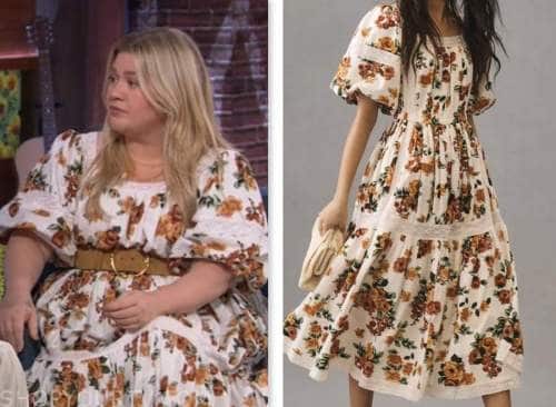 kelly clarkson, the kelly clarkson show, white floral dress