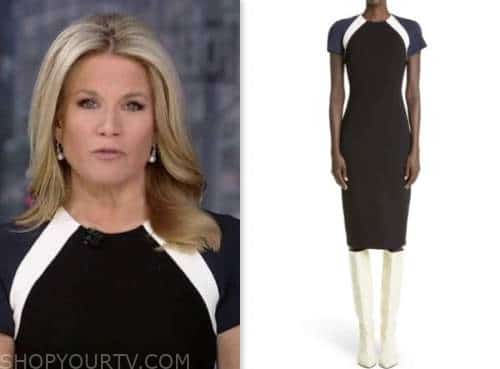 martha maccallum, the story, fox news fashion, colorblock sheath dress