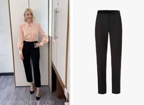 holly willoughby, this morning, black pants