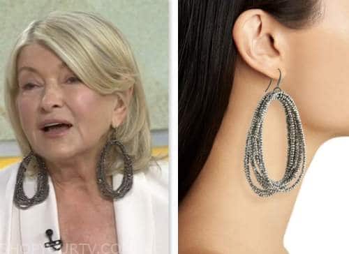 martha stewart, the today show, beaded hoop drop earrings