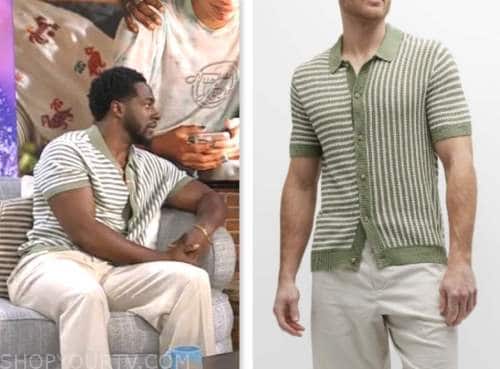 Quentin Plair, the kelly clarkson show, green striped knit top