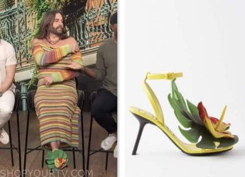 jonathan van ness, flower sandals heels, access daily