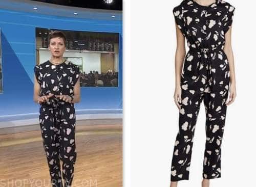 stephanie gosk, black floral jumpsuit, the today show