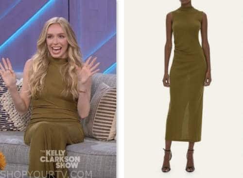the kelly clarkson show, alexandra cooper, olive green dress