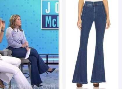 The Today Show: May 2023 Jenna Bush Hager's Dark Wash Seam Flare Jeans ...