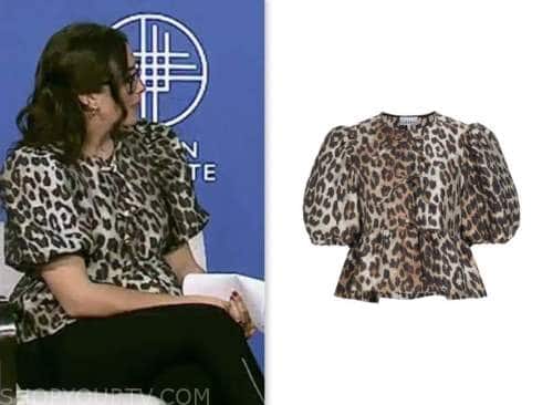 savannah sellers, the today show, leopard puff sleeve peplum top