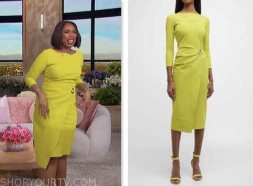 jennifer hudson, the jennifer hudson show, lime green sheath dress