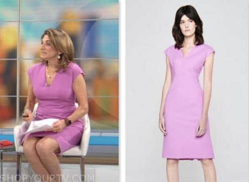 Jill Schlesinger, cbs mornings, pink sheath dress