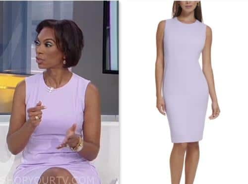 harris faulkner, fox news fashion, purple sheath dress, outnumbered