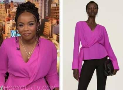 Zinhle Essamuah, nbc news daily, pink tie top