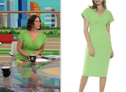 dana jacobson, cbs mornings, green dress