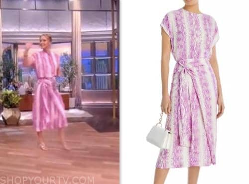 the view, sara haines, pink snakeskin dress