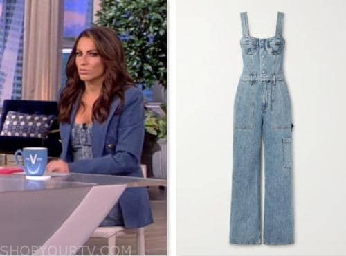 alyssa farah griffin, denim jumpsuit, the view
