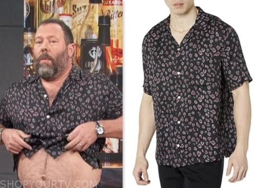 Bert Kreischer, access daily, camp printed shirt