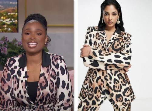 jennifer hudson, the jennifer hudson show, leopard blazer