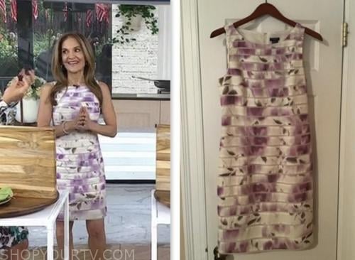 joy bauer, the today show, purple floral sheath dress