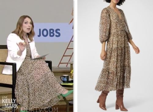 Farnoosh Torabi, live with kelly and mark, leopard print dress