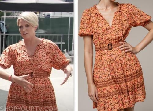 jamie yuccas, cbs mornings, orange floral dress
