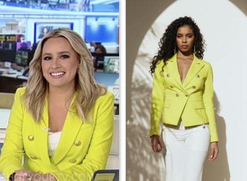 Jacqui Heinrich, america's newsroom, lime green blazer, fox news fashion