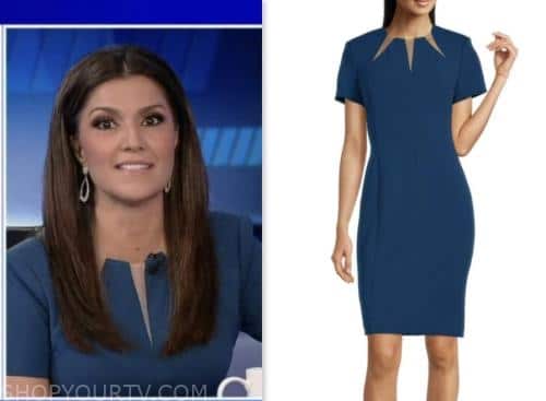 the five, teal illusion dress, rachel campos duffy, fox news fashion