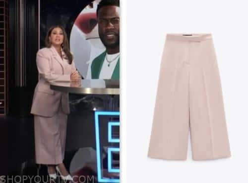 e! news, adrienne bailon houghton, pink culottes pants