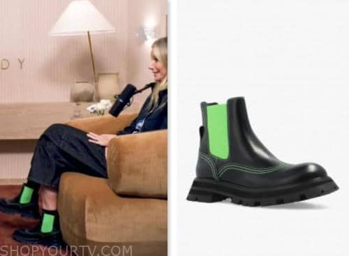 Gwyneth Paltrow, E! news, black and green boots