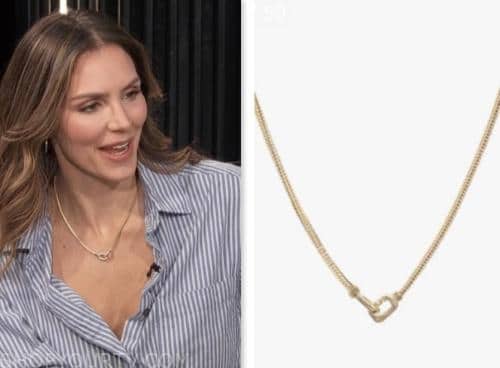 Katharine McPhee foster, E! news, gold necklace
