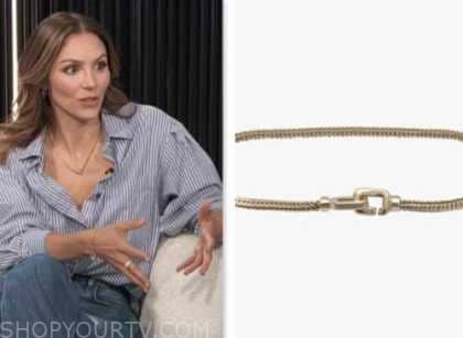 Katharine McPhee foster, gold bracelet, E! news