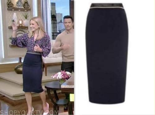live with kelly and mark, navy pencil skirt, kelly ripa