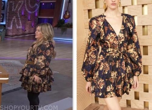 kelly clarkson, the kelly clarkson show, navy floral dress
