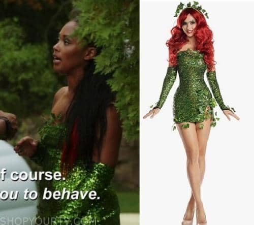 Summer House: Season 7 Episode 15 Mya's Green Sequin Off Shoulder Leaf ...