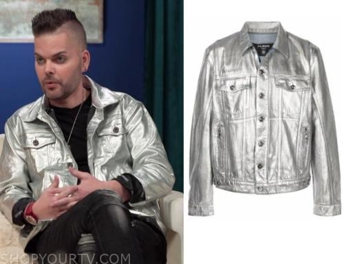 Jaded London Denim Jacket With Metallic Silver Coating in Gray for Men