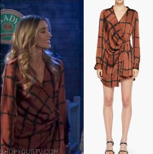 Days Of Our Lives: May 2023 Sloan's Red & Black Plaid Wrap Dress | Shop ...