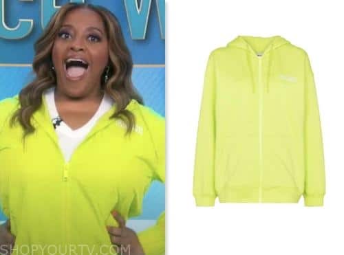 sherri shepherd, sherri, lime green hoodie sweater