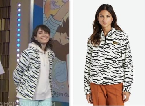 Tegan Quin, good morning america, gma3, white tiger print jacket