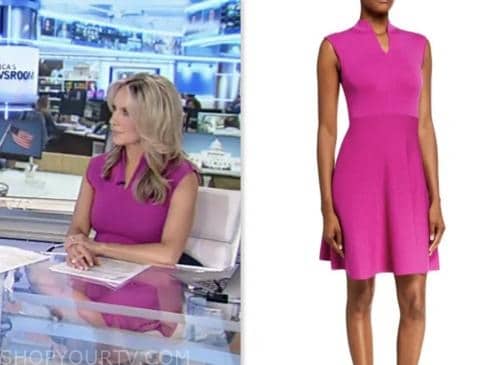 dana perino, america's newsroom, pink knit dress
