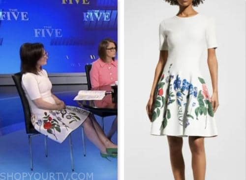 the five, kennedy fox news fashion, white floral dress