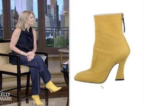 dr. jennifer ashton, live with kelly and mark, yellow suede boots
