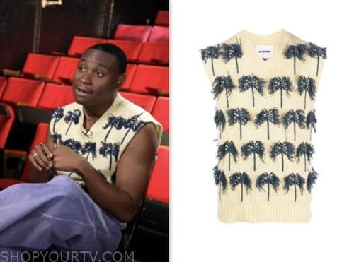 Jordan E. Cooper, cbs mornings, yellow palm tree sweater vest