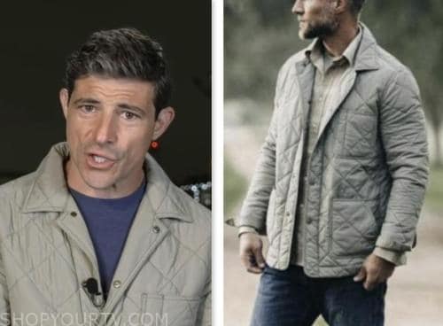 matt gutman, green quilted jacket, good morning america