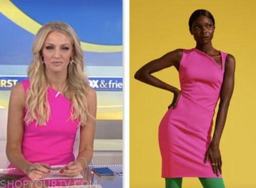 carley shimkus, fox and friends, pink dress