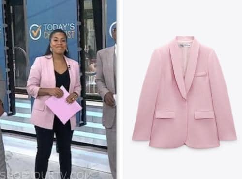 sheinelle jones, the today show, pink blazer